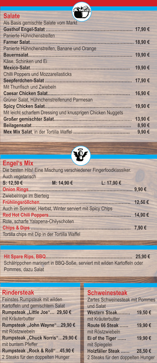 Engel Speisekarte, Seite 3